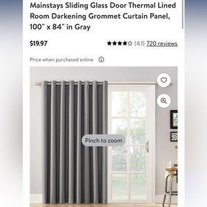 Mainstays Sliding Door Curtain